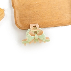 Бледно-Зеленый Заколки для волос с когтями из ацетата целлюлозы (смола), аксессуары для волос для женщин и девочек, бантом, бледно-зеленый, 53x88 мм
