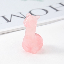 Розовый Кварц Натуральный розы украшения кварц дисплей, фигурка из энергетического камня Рейки, альпака/лама, 20x20x40 мм