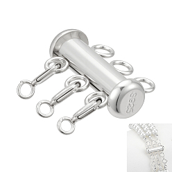 Серебро Наборы для изготовления ювелирных изделий, включая застежки-защелки из стерлингового серебра и застежки с пружинными кольцами, серебряные, 7.5~18x6~11x1~6 мм, отверстие : 1.4~2 мм