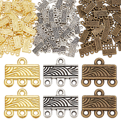 (52) Непрозрачная лаванда 150шт 3 цвета сплав люстра компонент ссылки, прямоугольник с волновым разъемом, разноцветные, 10.5x12x1.2 мм, отверстие : 1.2 мм, 50 шт / цвет