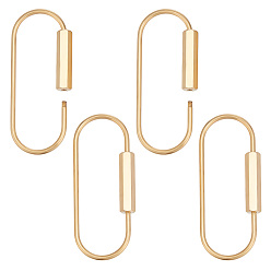 Oval 4 латунные винтовые застежки, золотые, овальные, 87x36x3~8 мм