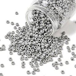 (53) Opaque Gray Тохо 6/0 круглые бусины, японский бисер, (53) непрозрачный серый, 4 мм, отверстие : 1.5 мм, Около 840 шт / 50 г