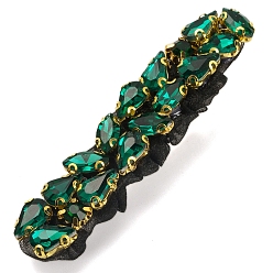 Оливин Сплав горный хрусталь крокодил заколки, аксессуары для волос для женщин и девочек, оливина, 70x15 мм