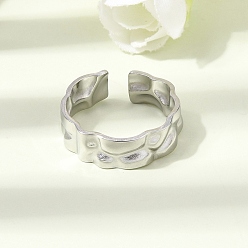 Нержавеющая Сталь Цвет 304 открытые кольца манжеты из нержавеющей стали, цвет нержавеющей стали, 6.5 мм, 18 мм