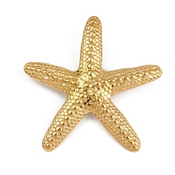 Морская звезда Океан 304 подвески из нержавеющей стали, золотые, морская звезда, 50x48.5x3.5 мм, отверстие : 6 мм