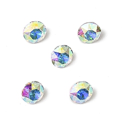 Хрусталь AB Стеклянные стразы кабошоны, задние и задние, граненые, квадратный, алмаз, хрусталь AB, 4x3 мм