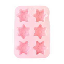Random Color Snowflake Cake DIY Food Grade Silicone Mold, Cake Molds, Random Color, 253x170x3.3mm, Inner Diameter: 75x65mm