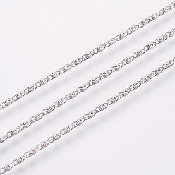 Stainless Steel Color Tarnish Resistant 304 Stainless Steel Lumachina Chains, with Spool, Unwelded, Stainless Steel Color, 1.8x1mm, about 32.8 Feet(10m)/roll