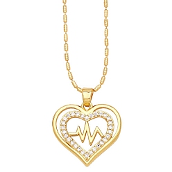 Cœur Collier avec pendentif, cœur, 16.54 pouce (42 cm), pendentif: 22x19 mm