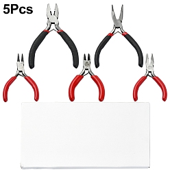 (52) Непрозрачная лаванда 5 шт. 5 стили щипцы для ювелирных изделий из углеродистой стали, 3 дюймовые плоскогубцы, бокорезы, полирование, разноцветные, 7.5~11.5 см, 1 шт / стиль