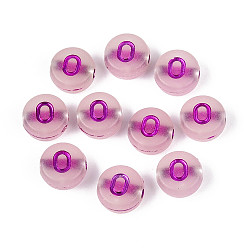 Letter O Светящиеся матовые акриловые бусины, гальваническим, плоские круглые с буквы, светится в темноте, Письмо O, 10x5 мм, отверстие : 2 мм, Около 1390 шт / 500 г