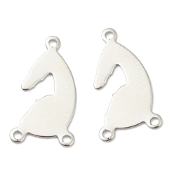 Нержавеющая Сталь Цвет Устойчивы к потускнению 304 соединители из нержавеющей стали, цвет нержавеющей стали, 20x10.5x0.5 мм, отверстие : 1.2 мм