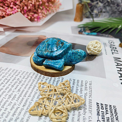 Апатит Натуральная статуя апатитовой черепахи, для украшения домашнего дисплея, 90~100 мм