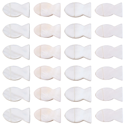 Морская Ракушка 50Штуки из натуральных пресноводных ракушек, рыба, цвет морской раковины, 10x5.5x3 мм, отверстие : 0.9 мм