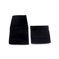 Negro Bolsas tipo sobre de terciopelo para joyería, plaza, negro, 9x9 cm