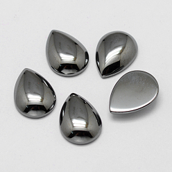 Non-magnetic Hematite Non-magnetic Synthetic Hematite Cabochons, teardrop, 9x7x4mm