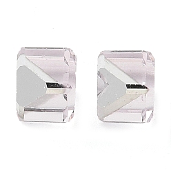 чертополох K9 стеклянные имитации австрийских хрустальных бусин, без отверстия , квадратный, чертополох, 4x4x4 мм