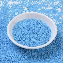 (RR413) Непрозрачный Бирюзово-синий Миюки круглые бусины рокайль, японский бисер, (rr 413) непрозрачный бирюзовый, 11/0, 2x1.3 мм, Отверстие: 0.8 мм, о 1100 шт / бутылка, 10 г / бутылка