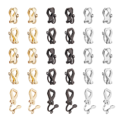 (52) Непрозрачная лаванда 60 шт. 3 цвета 304 клипсы из нержавеющей стали, с горизонтальными петлями, разноцветные, 12x6x8.5 мм, отверстие : 1 мм, 20 шт / цвет