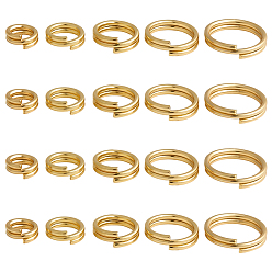 Настоящее золото 18K 100шт. латунные разрезные кольца, круглые кольца, 2 контур, долговечный, реальный 18 k позолоченный, 4~8x1.5 мм, внутренний диаметр: 2.5~6.5 мм, 20 шт / цвет