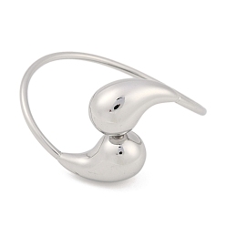 Нержавеющая Сталь Цвет Не тускнеющие 304 браслеты из нержавеющей стали в форме капли, цвет нержавеющей стали, внутренний диаметр: 1-5/8x2-1/2 дюйм (4.1x6.2 см)