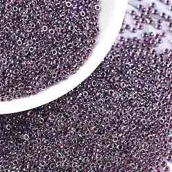 (RR3208) Magic Purple Cranberry Lined Crystal MIYUKI Round Rocailles Beads, Japanese Seed Beads, (RR3208) Magic Purple Cranberry Lined Crystal, 15/0, 1.5mm, Hole: 0.7mm, about 5555pcs/bottle, 10g/bottle