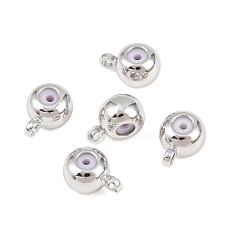Real Platinum Plated SHEGRACE Brass Tube Bails, Loop Bail, Stopper Beads, with Rubber inside, Bail Beads, Cadmium Free & Nickel Free & Lead Free, Real Platinum Plated, 7x5x3.8mm, Hole: 1mm and 1.2mm