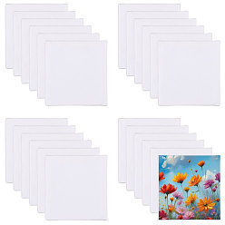 Белый Квадратная роспись по дереву льняные панели, пустые доски для рисования, для масляной и акриловой живописи, белые, 100x100x9 мм