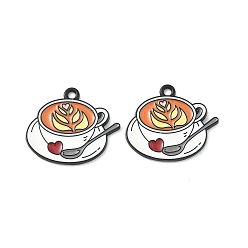 Верблюжий Подвески из эмали и сплава, кофейные чары, чёрные, верблюжие, 21.5x25x1.5 мм, отверстие : 1.8 мм