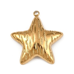 Золотой 304 подвески из нержавеющей стали, очарование морской звезды, золотые, 25.5x23.5x4.5 мм, отверстие : 2 мм