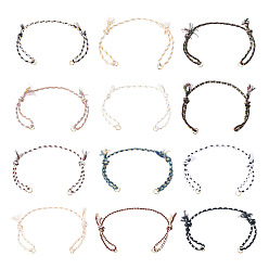 Mixed Color 36Pcs 12 Colors Polycotton Cord Bracelets Making, Mixed Color, 10-1/4 inch(25.9cm)