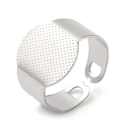 Нержавеющая Сталь Цвет Устойчив к потускнению 304 фурнитура для открытого кольца из нержавеющей стали, простые настройки колец колодок с отверстиями, цвет нержавеющей стали, внутренний диаметр: 18 мм