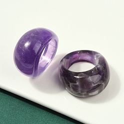 Аметист Кольца из натурального аметиста для унисекс, 15.5 мм, внутренний диаметр: 18 мм
