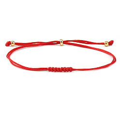 Красный Браслеты из плетеного полиэстерного шнура для женщин, красные, 11.02 дюйм (28 см)
