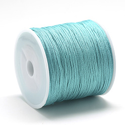Light Sea Green Nylon Thread, Chinese Knotting Cord, Light Sea Green, 0.8mm, about 109.36 yards(100m)/roll