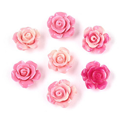 Камелия Синтетических коралловых бусин, окрашенные, цветок, камелия, 12x12x7 мм, отверстие : 1 мм