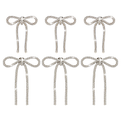 Кристалл 6 шт. 2 стили броши-банты из сплава со стразами для одежды, кристалл, 90~135x93~115 мм, 3 шт / стиль