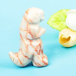 Камень Сетки Резные фигурки динозавров из натурального сетчатого камня, для домашнего офиса настольный орнамент фэн-шуй, 50.8 мм