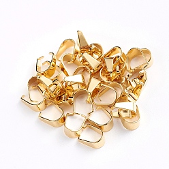 Настоящее золото 18K Нержавеющая сталь оснастки на поруки, реальный 18 k позолоченный, 9x4 мм