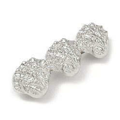 Shell Shape Заколки для волос из сплава с железным зажимом, аксессуары для волос для женщин и девочек, платина, формы раковины, 25x74x17 мм