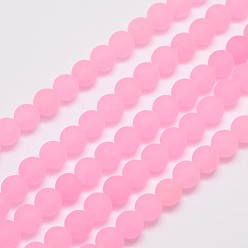 Малайский Нефрит Натуральный Malaysia нефритовые бусы пряди, круглые, окрашенные, матовые, 8 мм, отверстие : 1 мм, около 48 шт / нитка, 15 дюйм