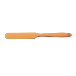 Orange Hitzebeständige Silikonspatel, zum Backen und Mischen, orange, 250x24.5x7 mm, Bohrung: 6x10 mm