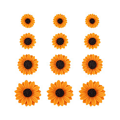 (52) Непрозрачная лаванда 100 шт 4 стиль кабошоны из смолы, подсолнечник, разноцветные, 25 шт / стиль