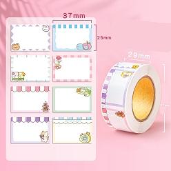 Разноцветный 350 водонепроницаемые наклейки из ПВХ, самоклеящиеся этикетки самоклеящиеся наклейки, прямоугольные, красочный, 67x29 мм