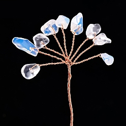 Опал Синтетические опалитовые дисплеи, украшения для домашнего офиса, цветок, золотые, 120 мм