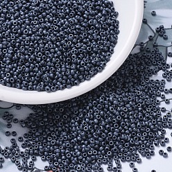 (RR2001) Matte Gunmetal MIYUKI Round Rocailles Beads, Japanese Seed Beads, 11/0, (RR2001) Matte Gunmetal, 11/0, 2x1.3mm, Hole: 0.8mm, about 5500pcs/50g