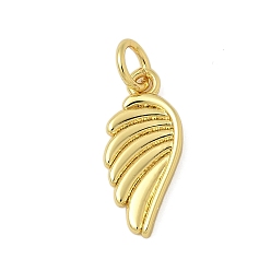 Настоящее золото 18K Латунные подвески, крылатые прелести, стойки покрытие, долговечный, без кадмия и без свинца, с целью перехода в кольце, реальный 18 k позолоченный, 16x7x1.5 мм, отверстие : 3.4 мм