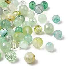 Средний Морско-зеленый Прозрачные стеклянные бусины, разнообразные, средний морской зеленый, 5.5~16x6~11.5x6.5~10.5 мм, отверстие : 1.2~1.6 мм, Около 1470 шт / 1000 г