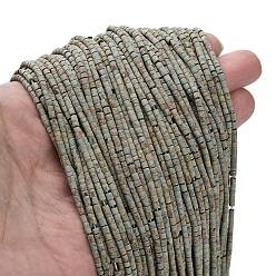 Темно-Синий Окрашенные синтетические бирюзовые бусы нити, колонка, темно-синий, 2~2.5x2~3 мм, отверстие : 0.7 мм, около 140~143 шт / нитка, 12.40''~12.60'' (31.5~32 см)