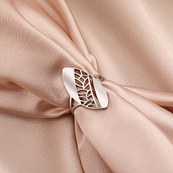 Stainless Steel Color 304 Stainless Steel Finger Rings for Men, Rugby, Stainless Steel Color, 17mm